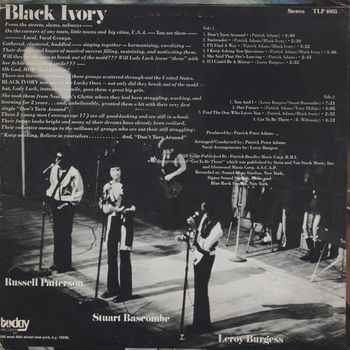"Don't Turn Around" back cover

