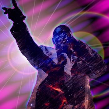 Leroy Burgess on the mic Art by Stuart Bascombe
