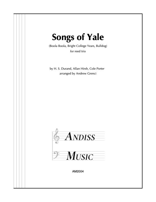Songs of Yale (Boola Boola, Bright College Years, Bulldog) for Reed Trio