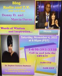 Blog Radio "Words of Wisdom and Inspiration" with hosts, Donnie D. and Marcia Duran
