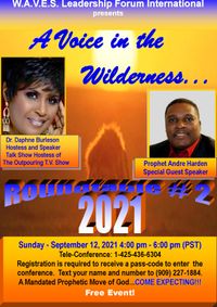  W.A.V.E.S. Leadership Forum International Roundatable #2 2021 w/ Special Guest Prophet Andre Harden