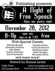 A Night of Free Speech - Open Mic, Poetry, Music