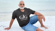 BLACK /PALE PINK T SHIRT (EXTRA LARGE ) 