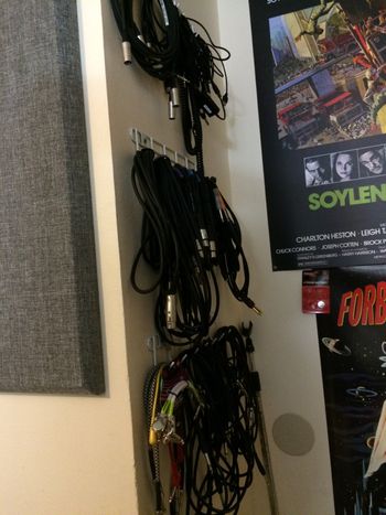 Easy upgrade:  hooks for cables.  Get 'em off the floor! (2020)
