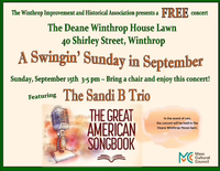 A Swinging Sunday in September: The Sandi B Trio featuring John Baboian on guitar & Steve Higg on keyboard!