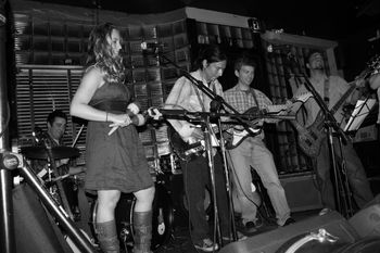 popsSTL - May 2010 Pop's Blue Moon - St. Louis, MO May, 2010 - Mike Evans on drums, Lauren Austin on maracas, Chris Evans on guitar, and Eric Evans on bass
