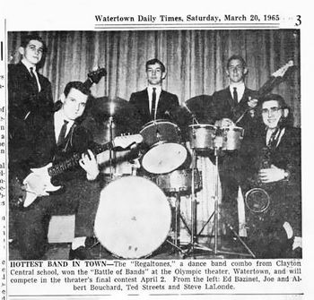 The Regal Tones 1965 - Joe's first band.
