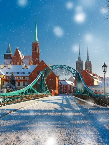 Wroclaw-Ostrow Tumski, Winter
