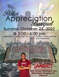 Pastor Appreciation Banquet
