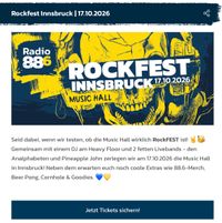Radio 88.6 - Rockfest Innsbruck 