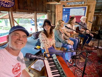 Luckenbach Dancehall, Luckenbach, Texas, May 5th. (Selfie on stage.)
