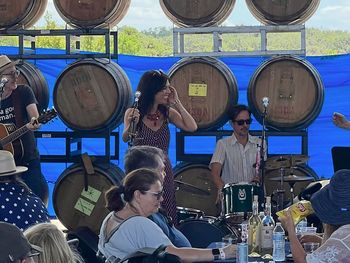 4th of July celebration at the Texas Heritage Vineyard, Fredericksburg, Texas. July 4th. Photo Sandra Borne.
