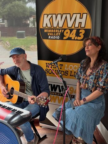 Wimberley Valley Radio, Overeasy with Coach, Wimberley Texas.  April 23. Photo by Shawn the Rock.
