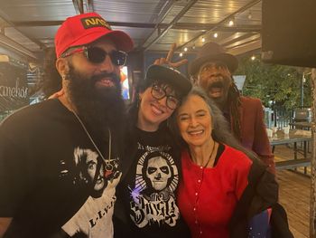 CD Release Party 2024 in November 2024 with (l - r) John Michael Rivera, my daughter Annie, Me, and Tbow Gonzales.  We had a wonderful audience for our blues repertoire!
