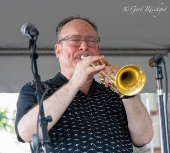 At the Louis Armstrong House Museum garden. Photo by Geri Reichgut

