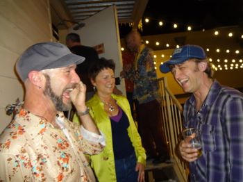 the fun continues backstage...
