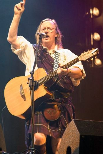 Bob singing at a Rabbie Burns Night
