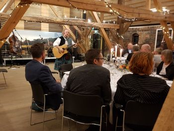 Bob solo at a corporate event in Denmark
