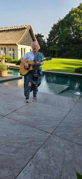 Bob solo at a house and garden concert
