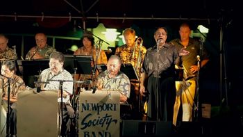 Performing with the band
