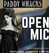 Annalise Curtin Featuring @ Paddy Whacks Open Mic