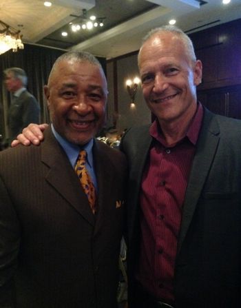 Ozzie Smith & Chuck Schumacher At Pump Brothers Celebrity Golf Tournament Dinner, Century City, CA - 2014
