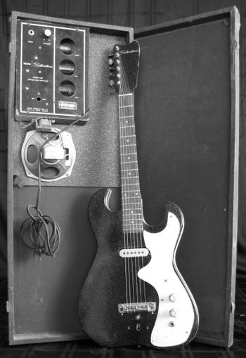 Sears Silvertone w/amp case. Still in working condition.
