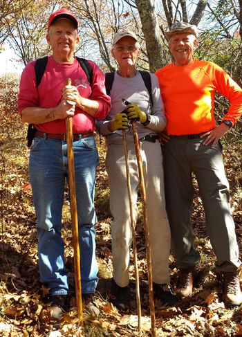Roy Moody, Gay Calhoun and Richard - Cold Mountain - October, 2014
