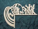 Decorative Scrollsaw Door Corner Nativity Wisemen
