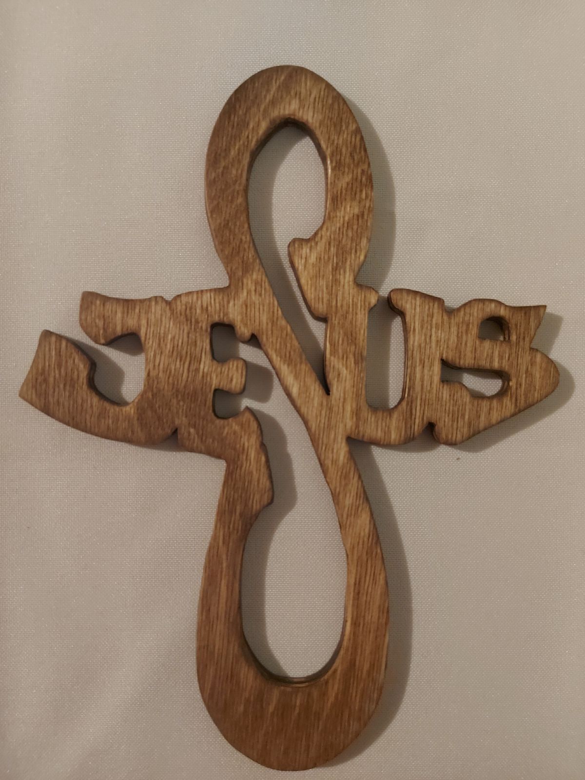 Jesus Word Scrollsaw Cross