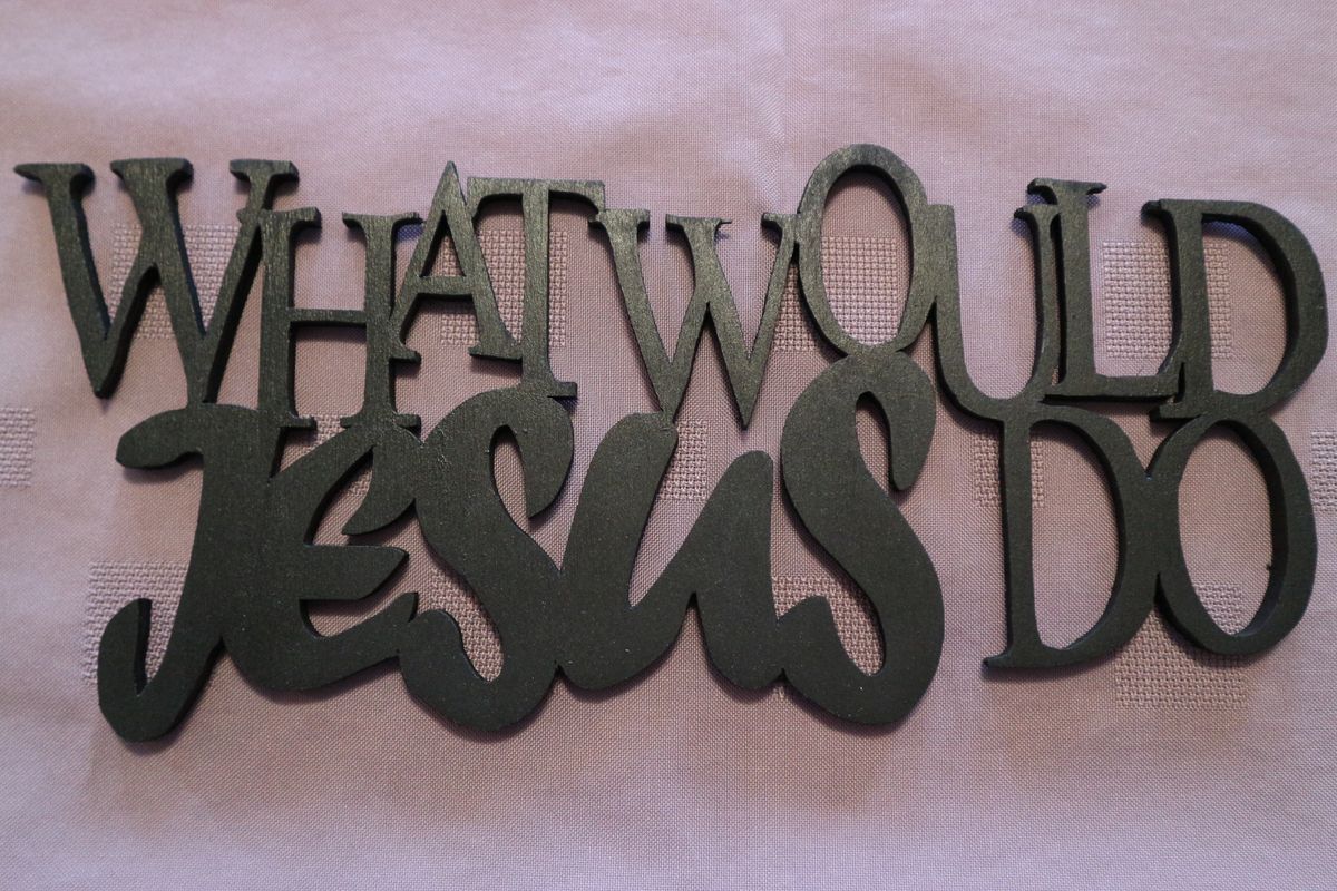 WWJD Scrollsaw Word Art