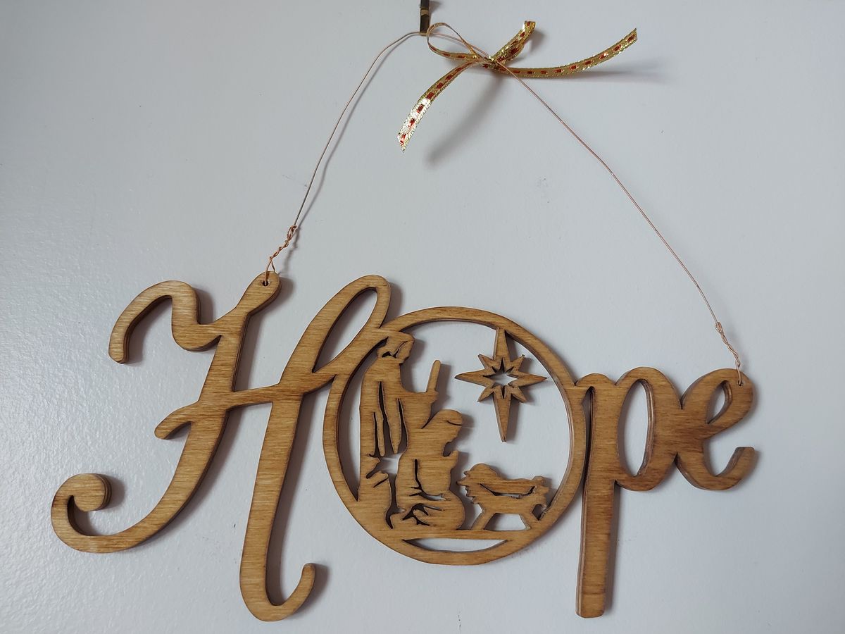 Hope Nativity Scrollsaw Hanger