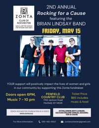 Brian Lindsay Band at Penfield Country Club to support ZONTA