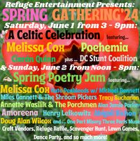 The Refuge with guests Annette Wasilik & The Porchmen and many more!  We play 4-5. Festival starts at 3pm. See poster below for more info..