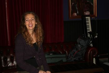 Rehearsing with the James Ryan and the Sonic Mayhem Orchestra at Lazy Bones Lounge in Sydney
