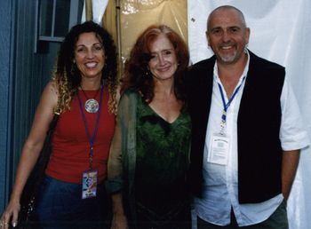 Meeting Peter Gabriel and Bonny Raitt at WOMAD Seattle in 2000
