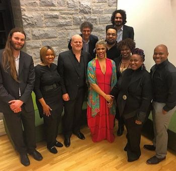 In Kingston Ontario. Group picture with Measha Brueggergosmen
