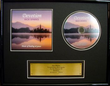 Celebrating another top-10 album with this framed plaque for Devotion from our friends at Disc Makers!

