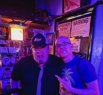 Damian with music writer Adam Bernard
