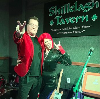 Meghan with Kevin Patrick Corrigan of Begorrah - photo by Damian Eckstein
