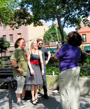 MMNY at Athens Square Park - with NY1 Ruschel Boone. photo by NicVan7 Prod.
