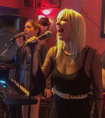 GIFTSHOP gals at Dominie's Anniversary gig Photo by Janelle Meow
