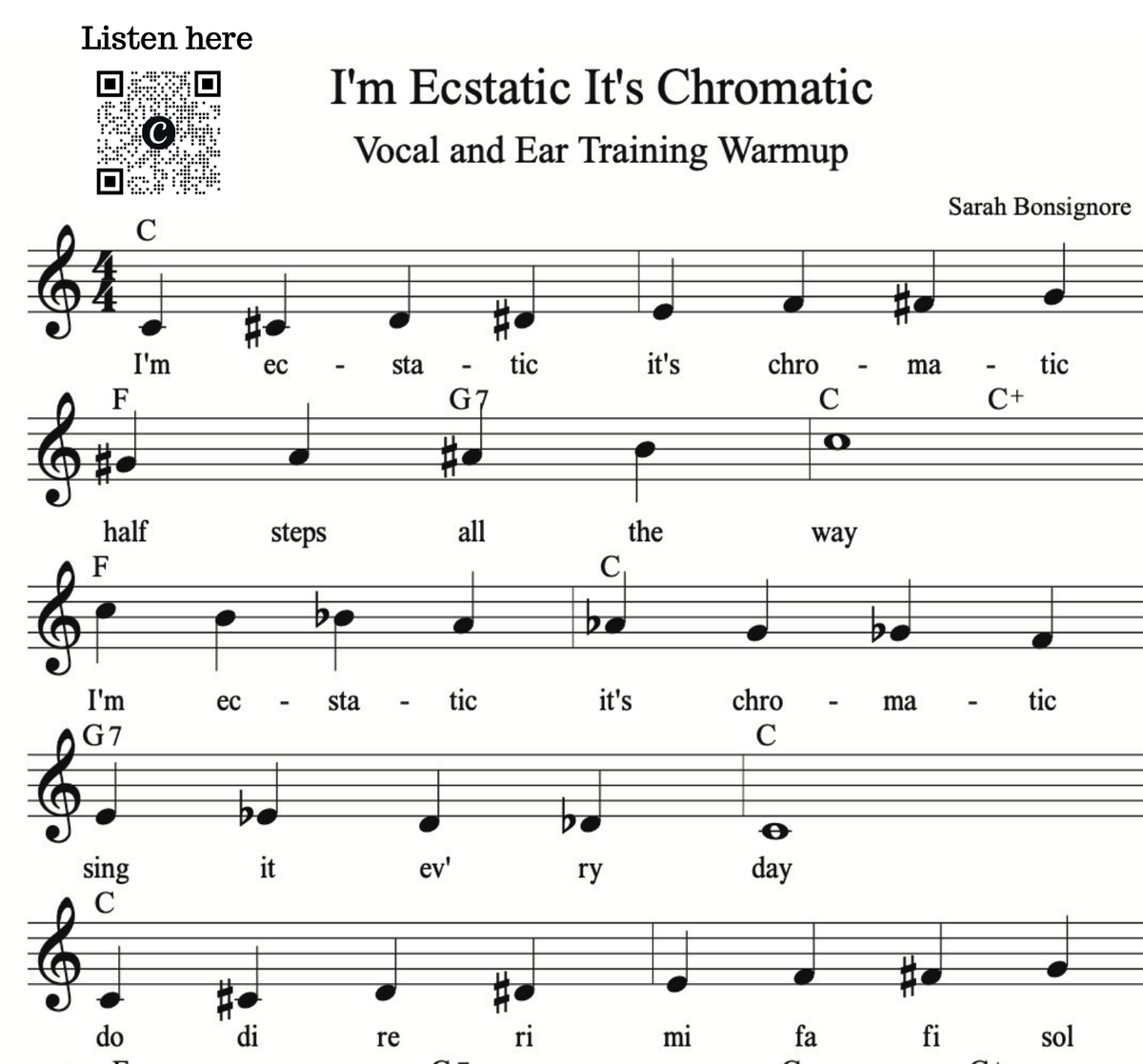 I'm Ecstatic It's Chromatic - Vocal Warmup