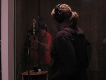Molly Orlando in the booth
