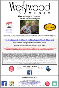 WESTWOOD MUSIC PRESENTS BLIND HORSE CANYON