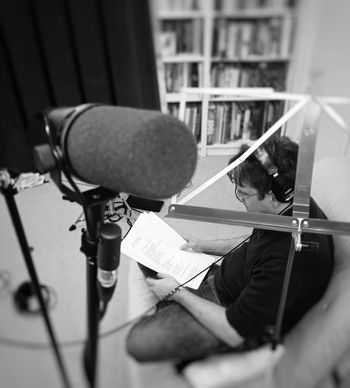 So many words to fit into one small microphone. Photo by Mark Gatland.
