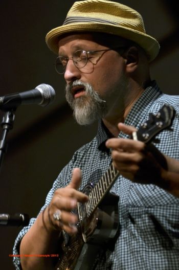 ME at The Linda National Style O ukulele, shot by the great Andrzej Pilarczyk
