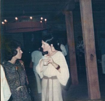 Judy Jenner, friend, yoga teacher and Terry at Ira Glacken's party in the old Shepherdstown mill.
