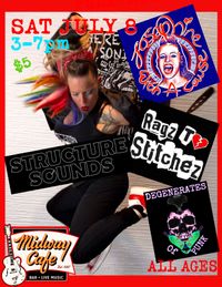Punk Rock Matinee with Degenerates of Punk, Josephine With A Cause, Rags To Stitches at Midway 
