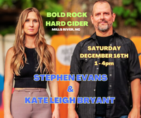 Stephen Evans & Kate Leigh Bryant at Bold Rock Hard Cider Mills River